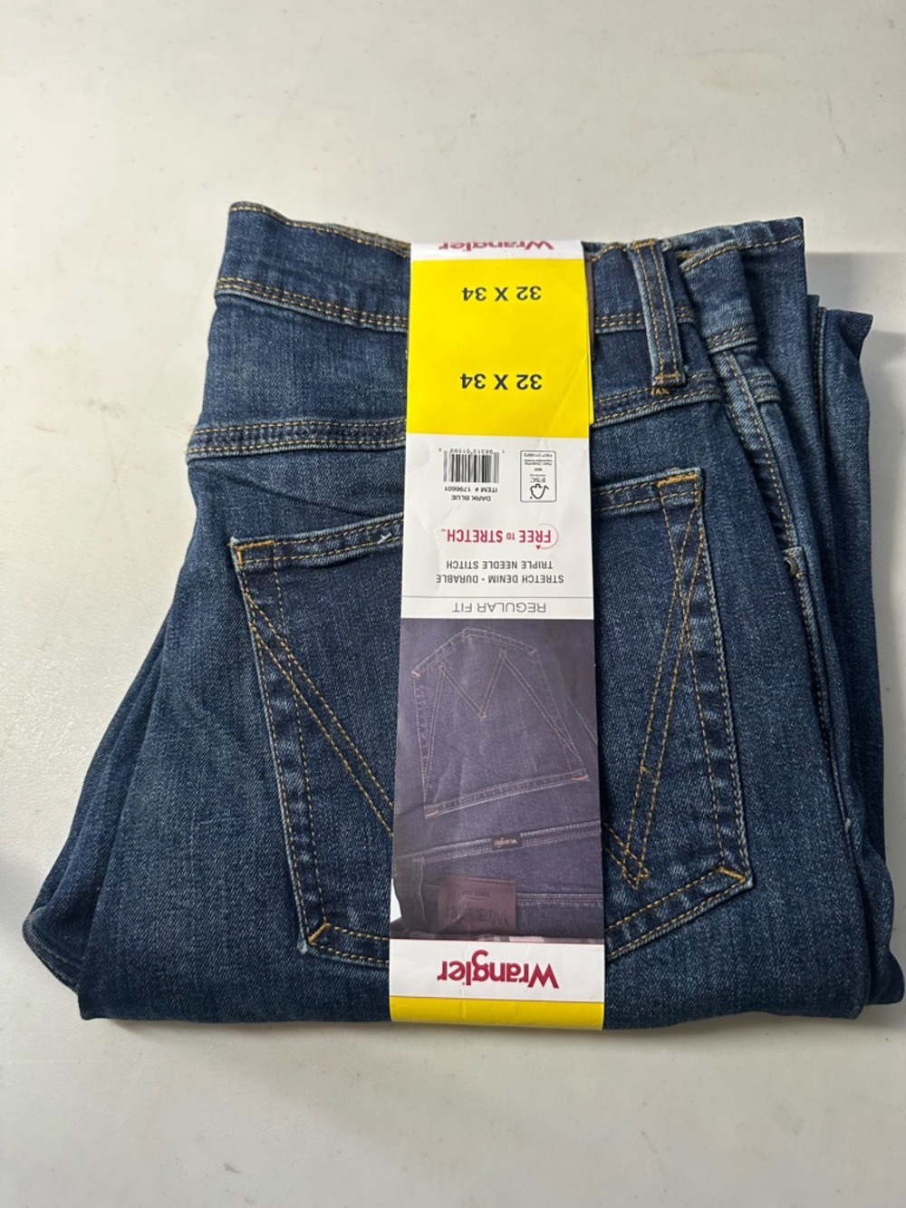 Wrangler Navy Blue Regular Fit Jeans